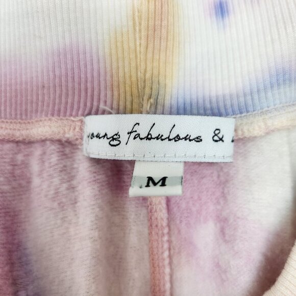 Young Fabulous & Broke Tie Dye Sweatpant Joggers Sz M Pockets Drawstring Pastel - Picture 6 of 7